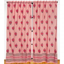 Roza Curtain - Coral Pink